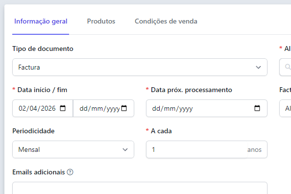 Registo de uma propina